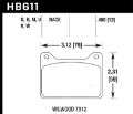 Picture of Hawk Wilwood 7912 Black Brake Pads