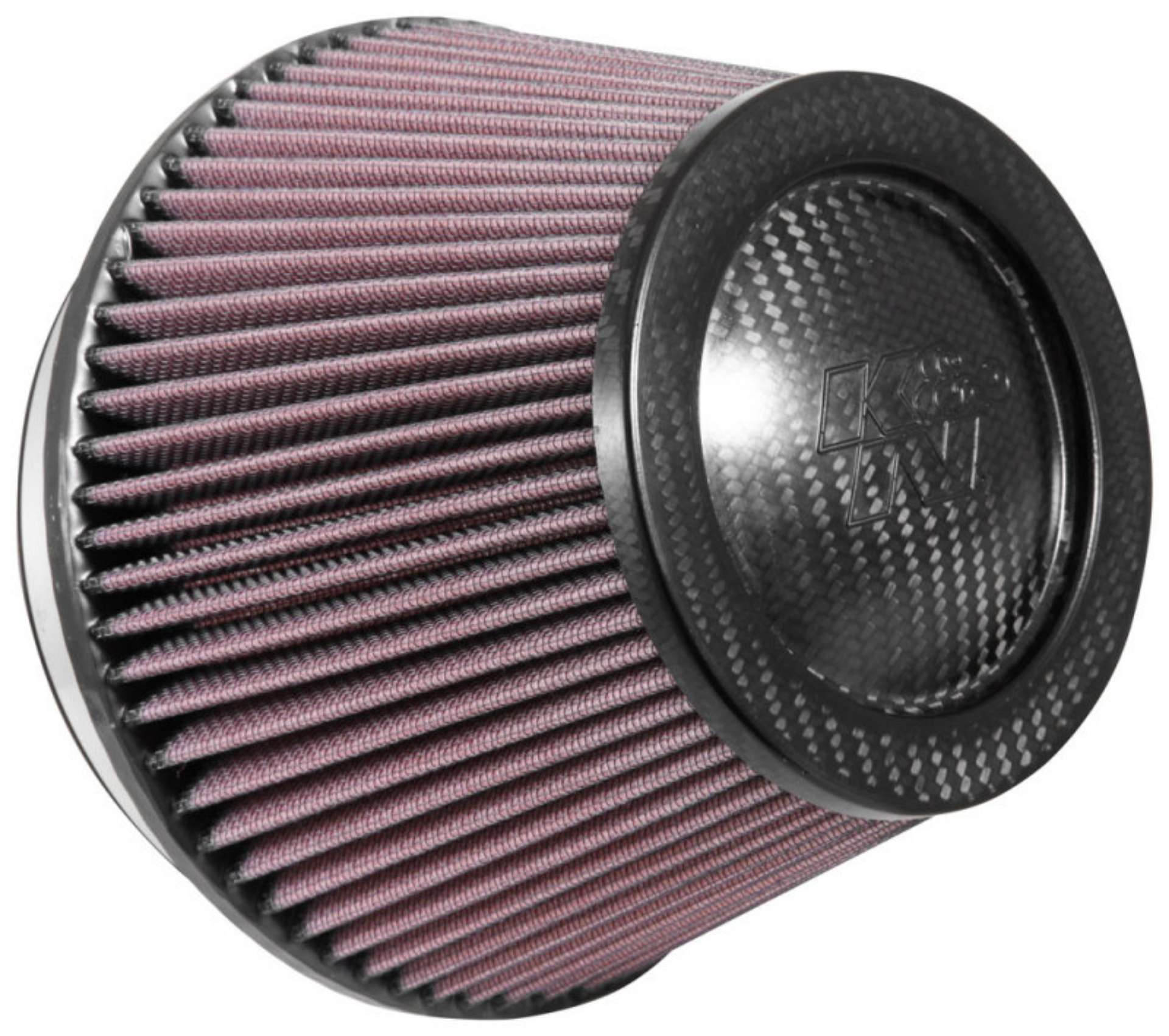 Picture of K&N Universal CarbonFiber Filter 6in Flange - 7-1-2in OD-B - 5-1-8in OD-T - 5in H