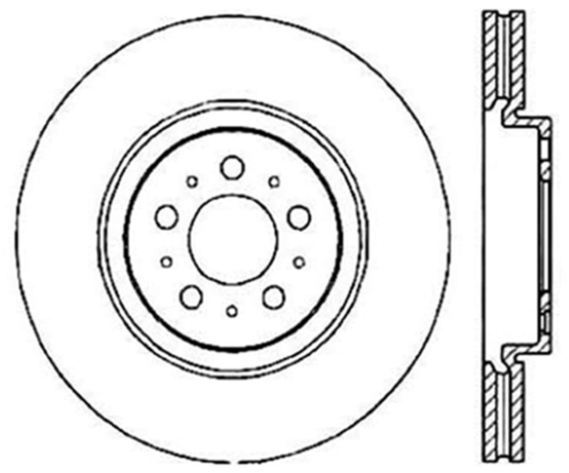 Picture of StopTech 04-07 Volvo S60 - 04 -07 Volvo S70 Cyro Sport Slotted Front Left Rotor