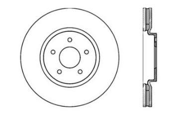 Picture of StopTech Nissan 370z - Infiniti G37 SportStop Drilled Front Right Rotor