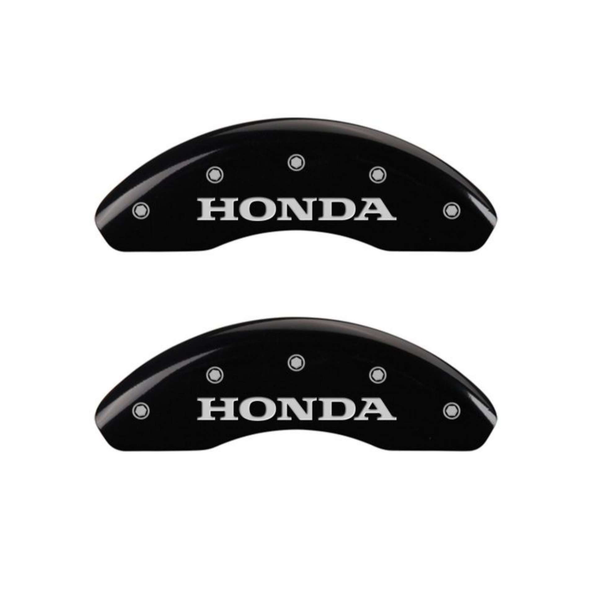 Picture of MGP 4 Caliper Covers Engraved Front Honda Engraved Rear H Logo Black finish silver ch