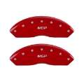 Picture of MGP 4 Caliper Covers Engraved Front & Rear MGP Red finish silver ch