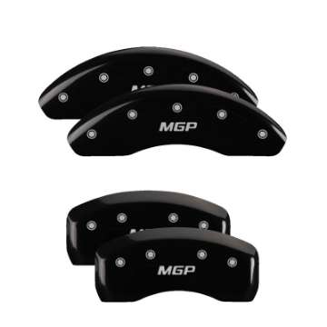 Picture of MGP 4 Caliper Covers Engraved Front & Rear MGP Black finish silver ch