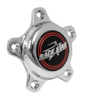 Picture of Race Star 5 Lug Cap Tall Plastic Chrome incl- Medallion & Screws