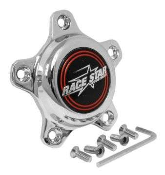 Picture of Race Star 5 Lug Cap Tall Plastic Chrome incl- Medallion & Screws