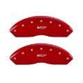 Picture of MGP 4 Caliper Covers Engraved Front & Rear MGP Red finish silver ch