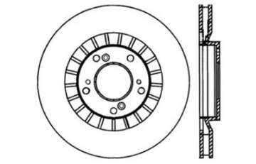 Picture of StopTech 00-09 S2000 Slotted & Drilled Left Front Rotor