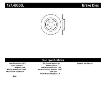 Picture of StopTech 00-09 S2000 Slotted & Drilled Left Rear Rotor