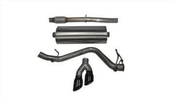 Picture of Corsa 14-17 Chevy Silverado 5-3L V8 CC - SB 3in Single Side Exit Touring Cat-Back Exhaust Black Tips