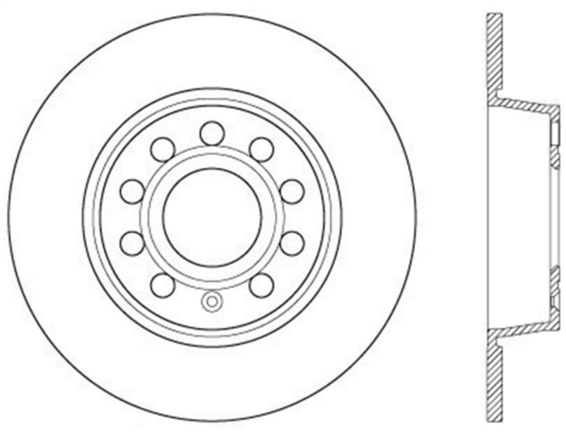 Picture of StopTech 06-10 Audi A3-08-10 TT - 06-09 VW GTI Mk V Cryo-Stop Right Rear Slotted Rotor