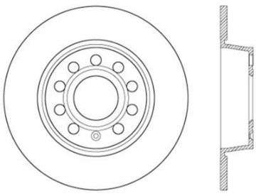 Picture of StopTech 06-10 Audi A3-08-10 TT - 06-09 VW GTI Mk V Cryo-Stop Right Rear Slotted Rotor