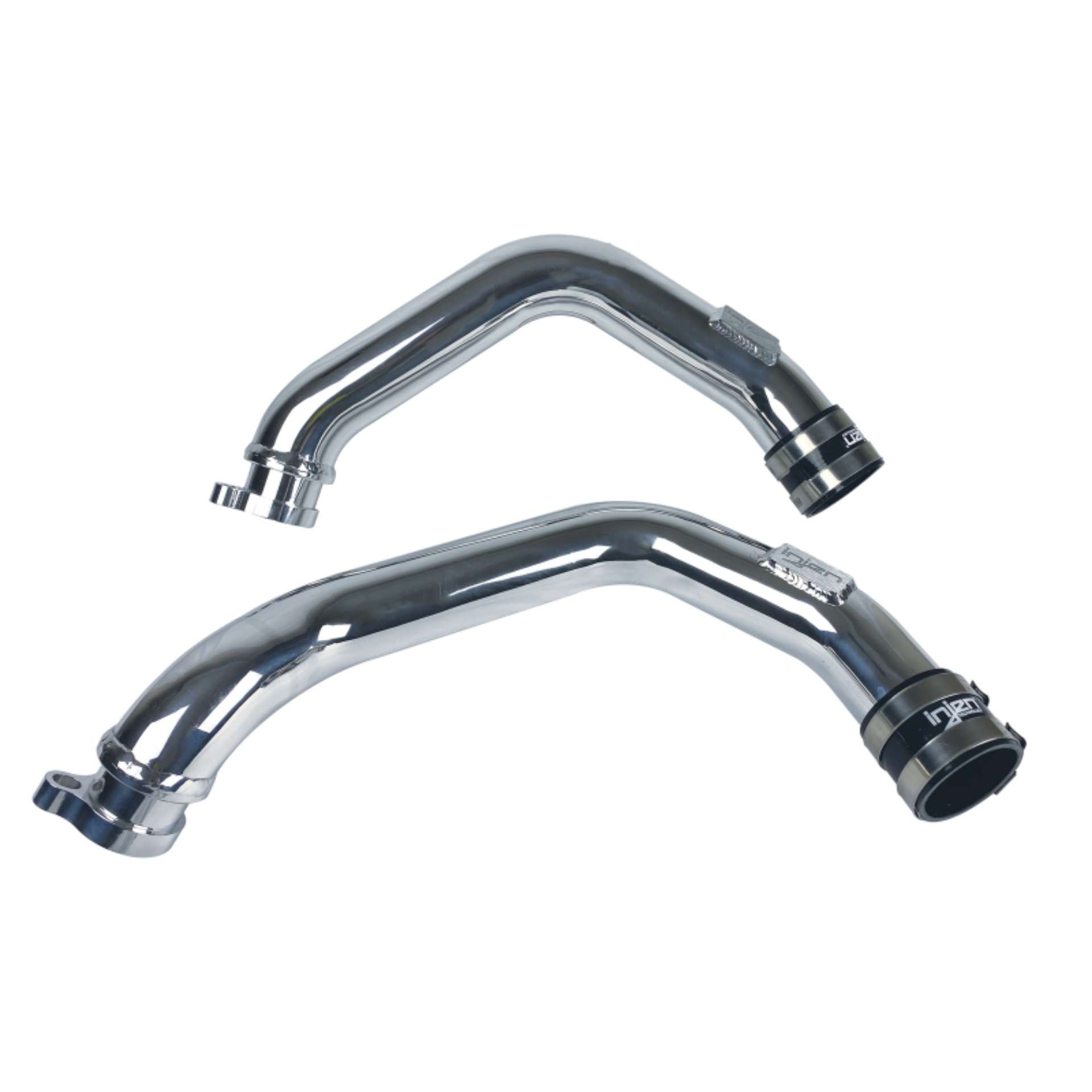 Picture of Injen 15-16 BMW M3 F80 L6 Twin Turbo Polished Intercooler Charge Pipe w- 1-8in Female NPT Bungs