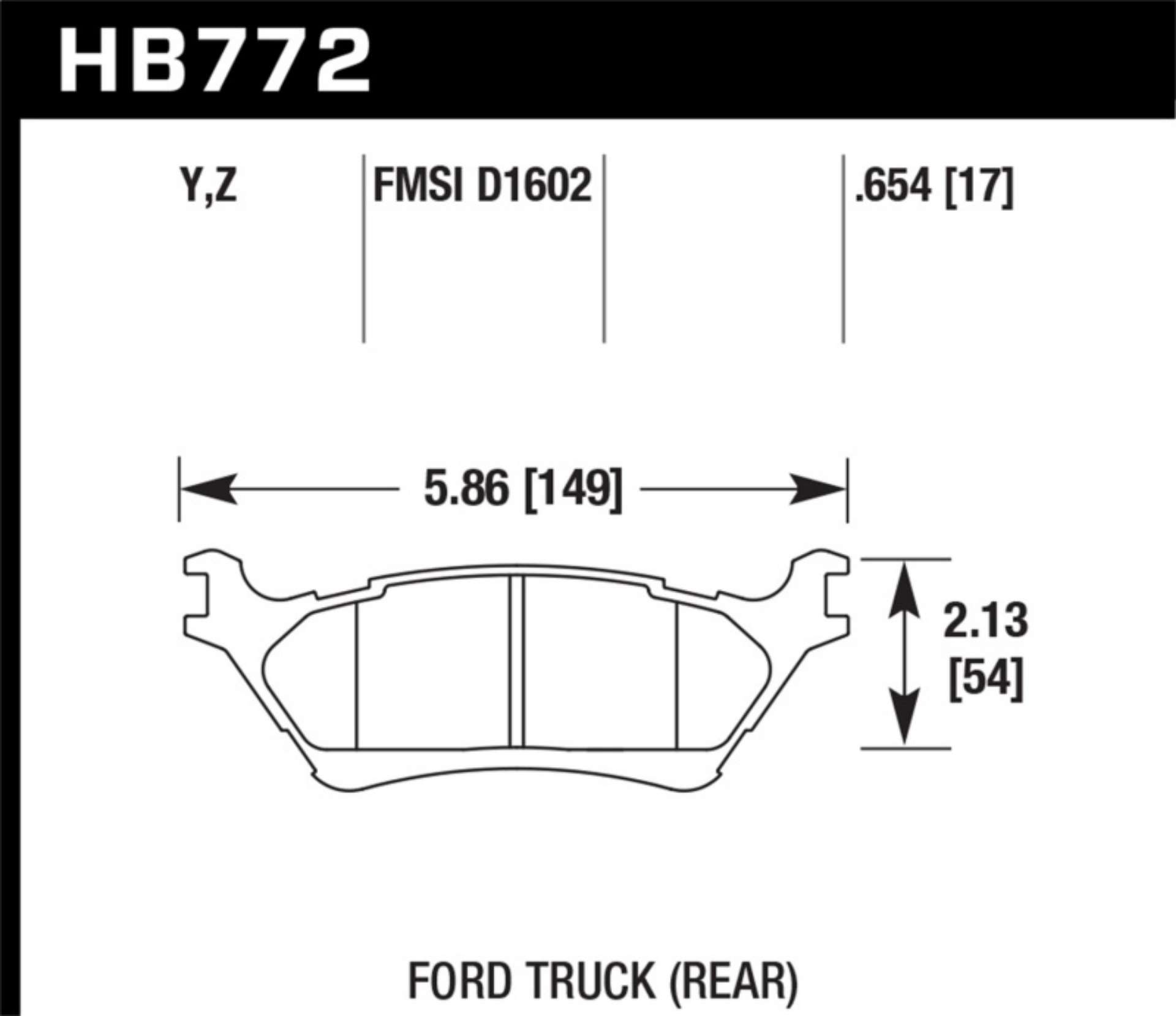 Picture of Hawk 2012-2016 Ford F-150 - Full-Size Trucks and SUV - LTS Street Brake Pads