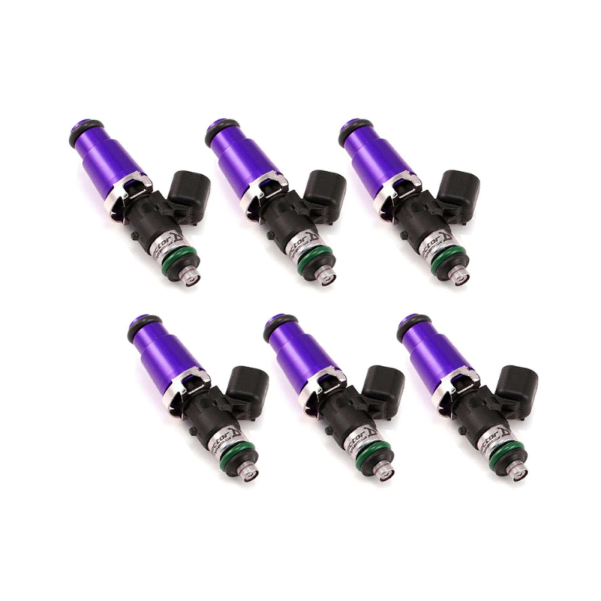 Picture of Injector Dynamics ID1050X Injectors 14mm Purple Adaptors Set of 6