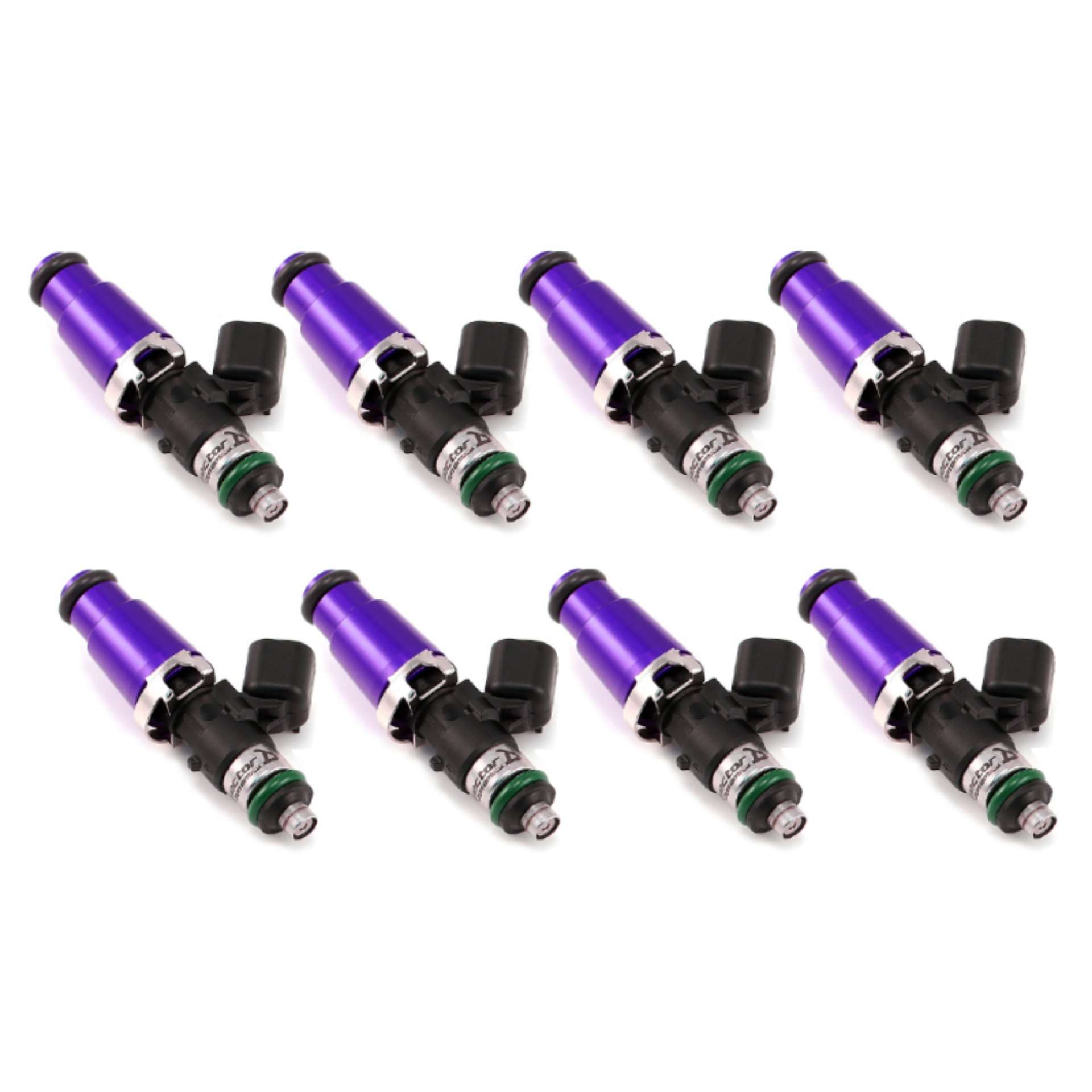 Picture of Injector Dynamics ID1050X Injectors 14mm Purple Adaptors Set of 8