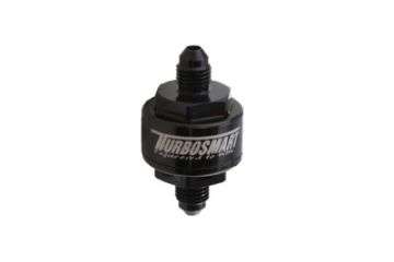 Picture of Turbosmart Billet Turbo Oil Feed Filter w- 44 Micron Pleated Disc AN-3 Male Inlet - Black