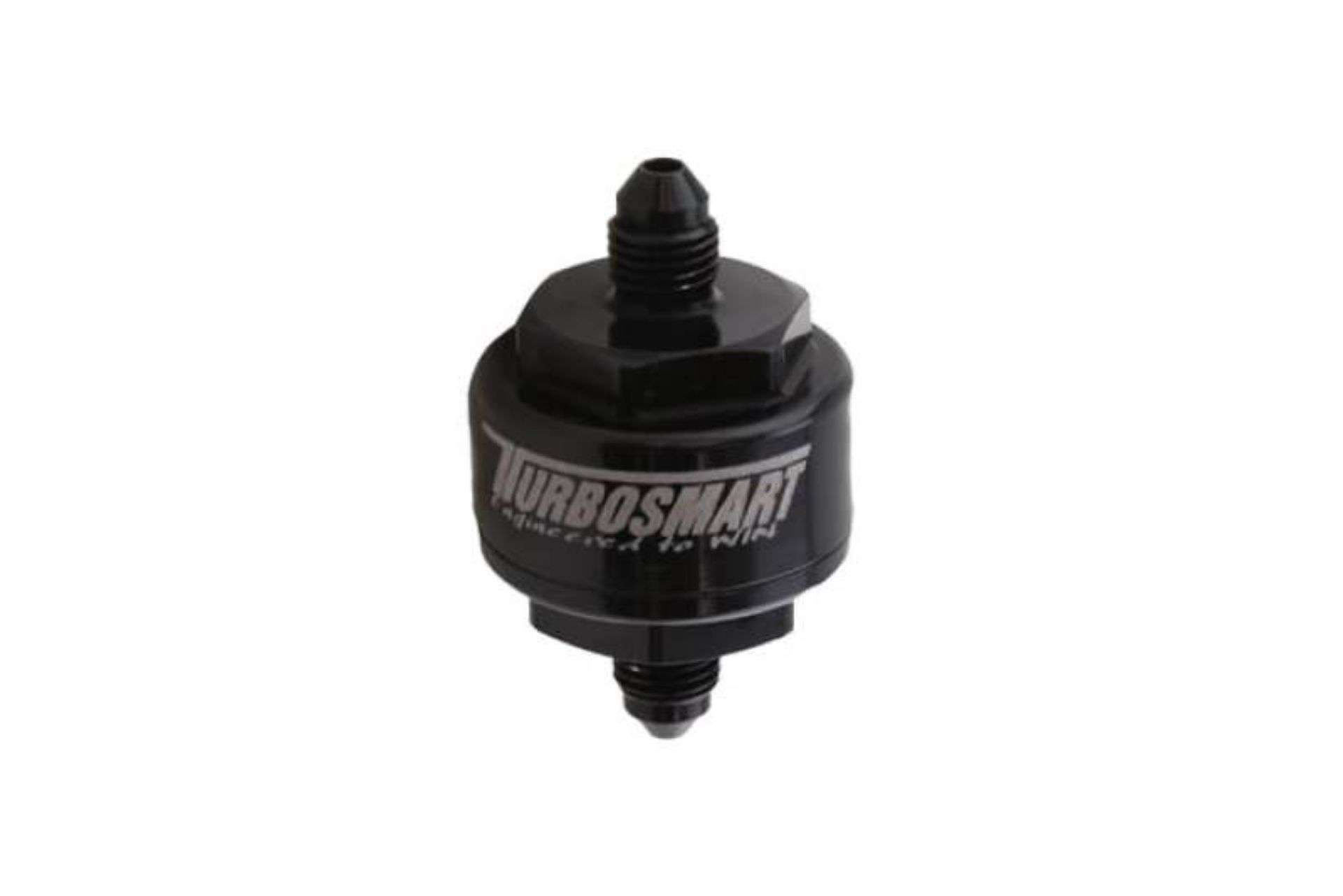 Picture of Turbosmart Billet Turbo Oil Feed Filter w-44 Micron Pleated Disc -4AN Male Inlet - Black