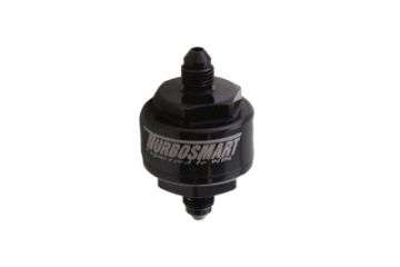 Picture of Turbosmart Billet Turbo Oil Feed Filter w- 44 Micron Pleated Disc AN-4 Male Inlet - Black