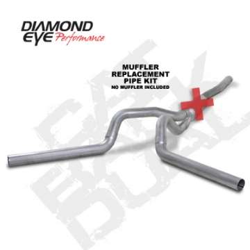 Picture of Diamond Eye KIT 4in CB MFLR REPLACMENT PIPE DUAL AL: 2006-2007-5 CHEVY-GMC 6-6L 2500-3500