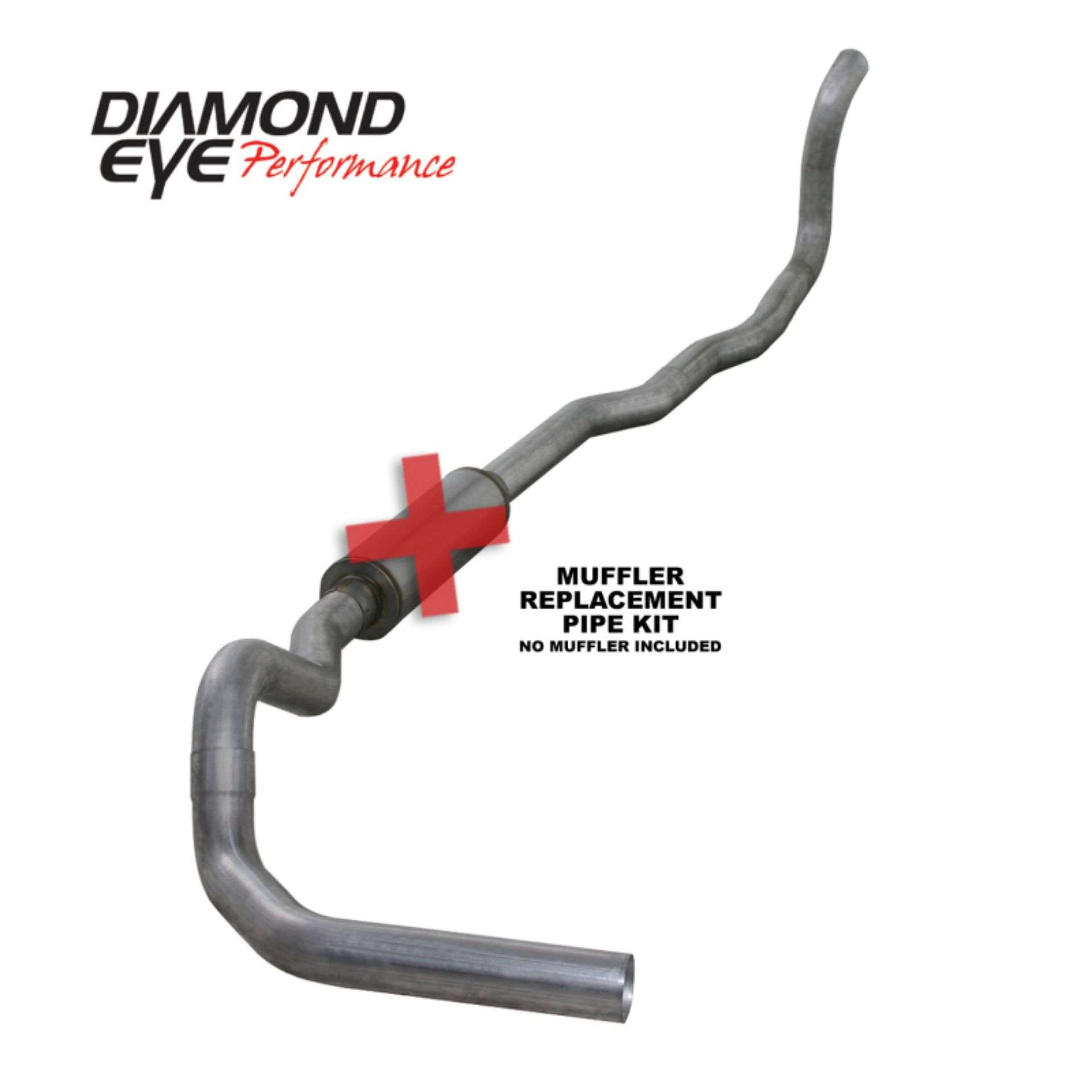 Picture of Diamond Eye KIT 4in TB MFLR RPLCMENT PIPE SGL AL: 89-93 DODGE CUMMINS 5-9L