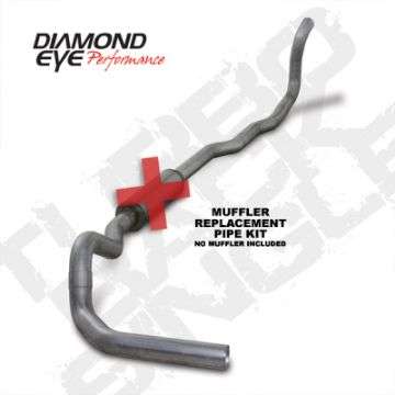 Picture of Diamond Eye KIT 4in TB MFLR RPLCMENT PIPE SGL AL: 89-93 DODGE CUMMINS 5-9L