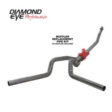 Picture of Diamond Eye KIT 4in TB MFLR RPLCMENT PIPE DUAL SS: 94-02 DODGE CUMMINS 5-9L