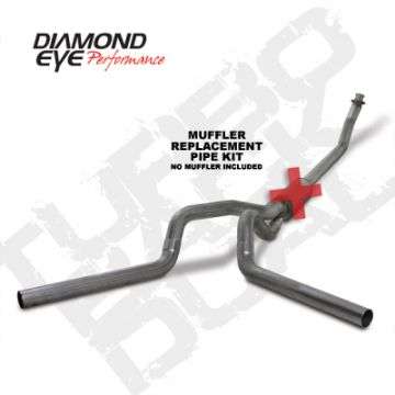 Picture of Diamond Eye KIT 4in TB MFLR RPLCMENT PIPE DUAL SS: 94-02 DODGE CUMMINS 5-9L