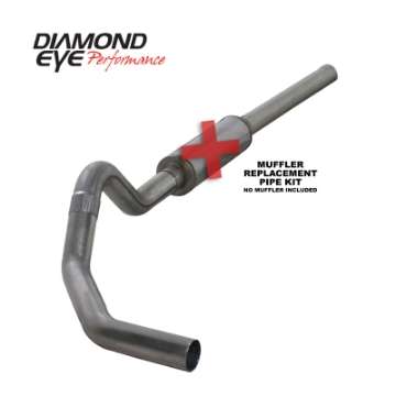 Picture of Diamond Eye KIT 4in CB MFLR RPLCMENT PIPE SGL SS: 2004-5-2007-5 DODGE CUMMINS 600