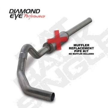 Picture of Diamond Eye KIT 4in CB MFLR RPLCMENT PIPE SGL SS: 2004-5-2007-5 DODGE CUMMINS 600