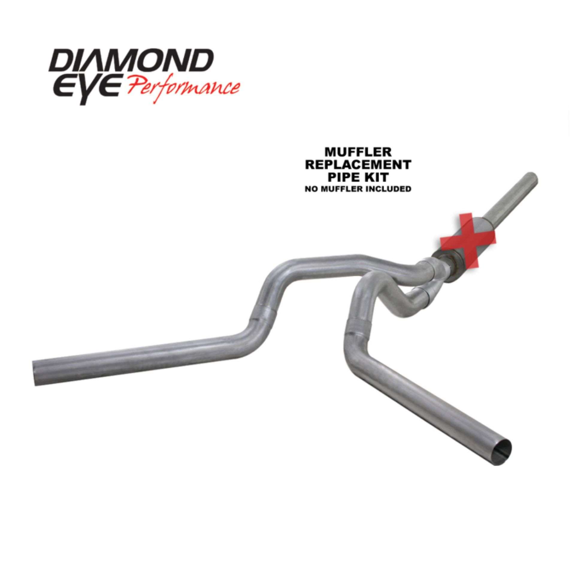 Picture of Diamond Eye KIT 4in CB MFLR RPLCMENT PIPE DUAL AL: 2004-5-2007-5 DODGE CUMMINS 600