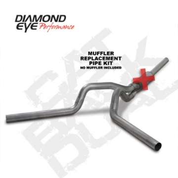 Picture of Diamond Eye KIT 4in CB MFLR RPLCMENT PIPE DUAL SS: 2004-5-2007-5 DODGE CUMMINS 600