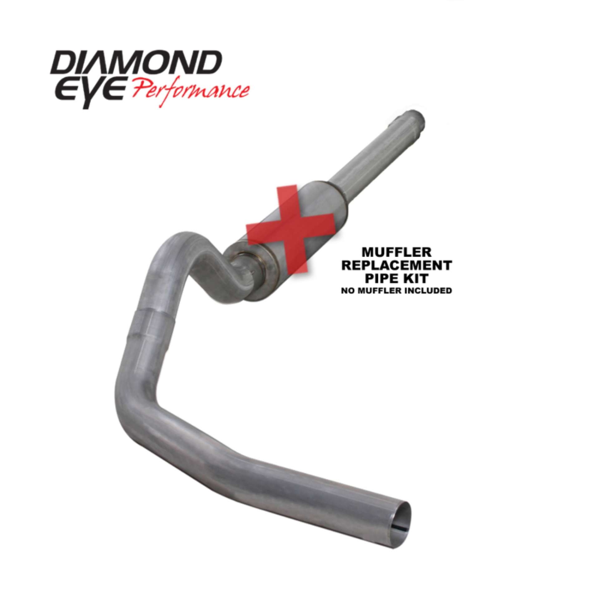 Picture of Diamond Eye KIT 4in CB MFLR RPLCMENT PIPE SGL AL: 94-97 FORD 7-3L F250-F350 PWRSTROKE