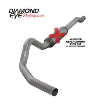 Picture of Diamond Eye KIT 4in CB MFLR RPLCMENT PIPE SGL AL: 03-07 FORD 6-0L F250-F350 Extended Cab Only