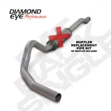 Picture of Diamond Eye KIT 4in CB MFLR RPLCMENT PIPE SGL AL: 03-07 FORD 6-0L F250-F350 Extended Cab Only