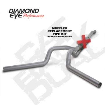 Picture of Diamond Eye KIT 4in CB MFLR RPLCMENT PIPE DUAL AL: 03-07 FORD 6-0L F250-F350