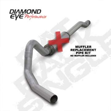 Picture of Diamond Eye KIT 4in CB MFLR RPLCMENT PIPE SGL AL: 03-06 FORD 6-0L EXCURSION