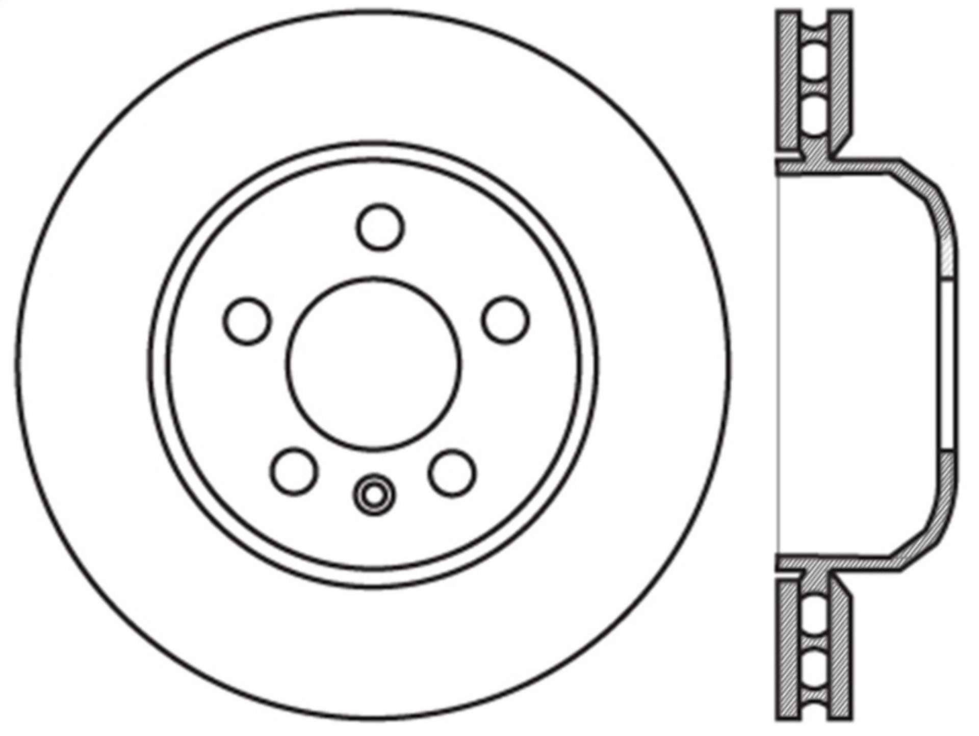 Picture of StopTech 2011-2013 BMW 535i - 2012-2016 BMW 640i Slotted & Drilled Rear Right Brake Rotor