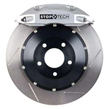 Picture of StopTech BBK 01-07 BMW M3 E46 Rear 4 Piston 355x32 Silver Calipers Slotted Two Piece Rotors