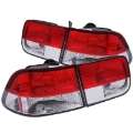 Picture of ANZO 1996-2000 Honda Civic Taillights Red-Clear