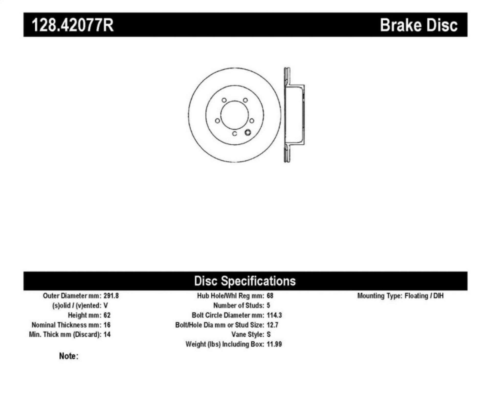 Picture of StopTech 03-04 Infiniti G35 - 03-05 G35X - 03-05 Nissan 350Z Cross Drilled Right Rear Rotor