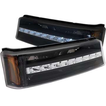 Picture of ANZO 2003-2006 Chevrolet Silverado 1500 LED Parking Lights Black w- Amber Reflector
