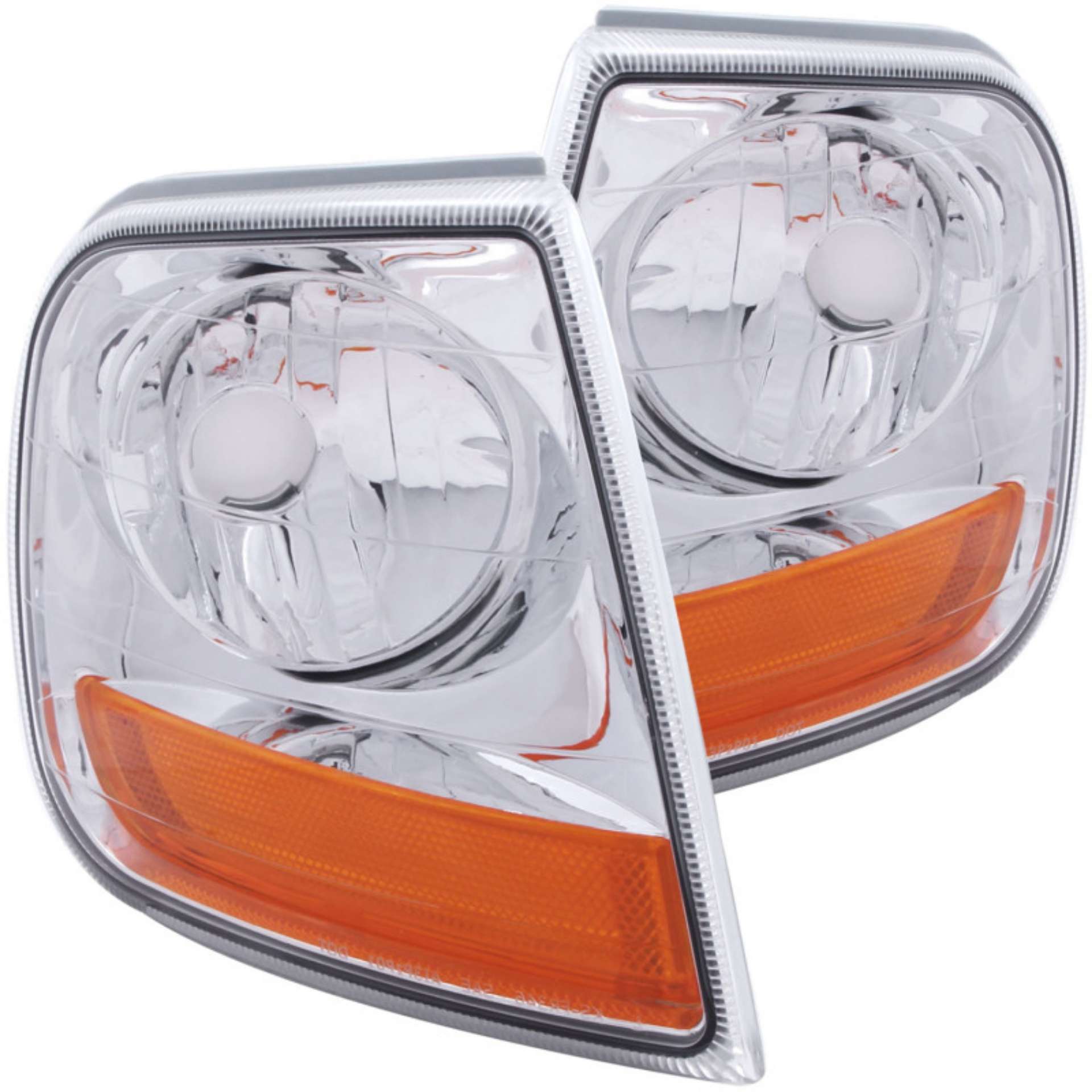 Picture of ANZO Corner Lights 1997-2003 Ford F-150 HARLEY - DAVIDSON Style Corner Lights Chrome w- Amber Rflct