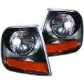 Picture of ANZO Corner Lights 1997-2003 Ford F-150 HARLEY DAVIDSON Style Corner Lights Black w- Amber Reflector