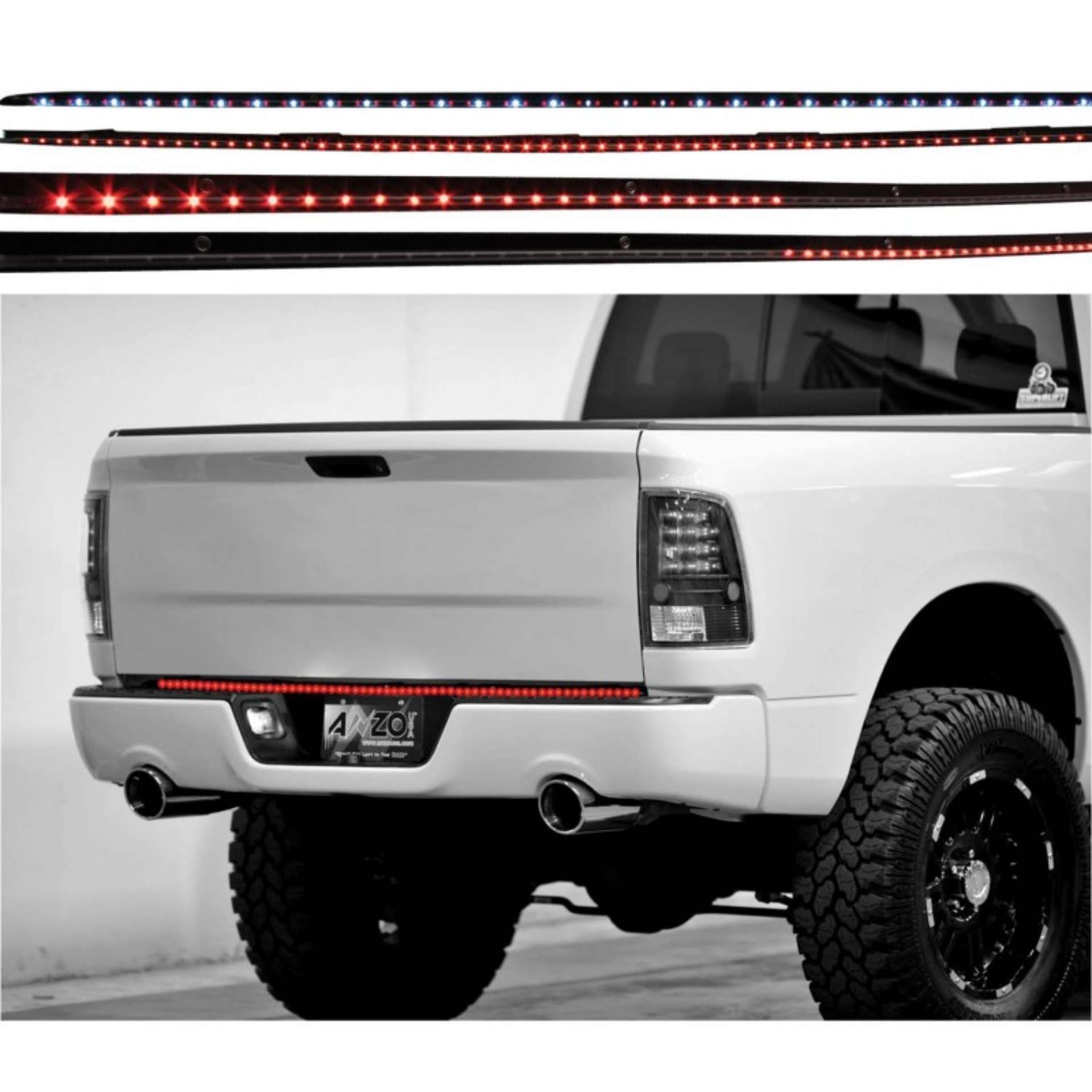 Picture of ANZO LED Tailgate Bar Universal LED Tailgate Bar w- Amber Scanning, 60in 6 Function