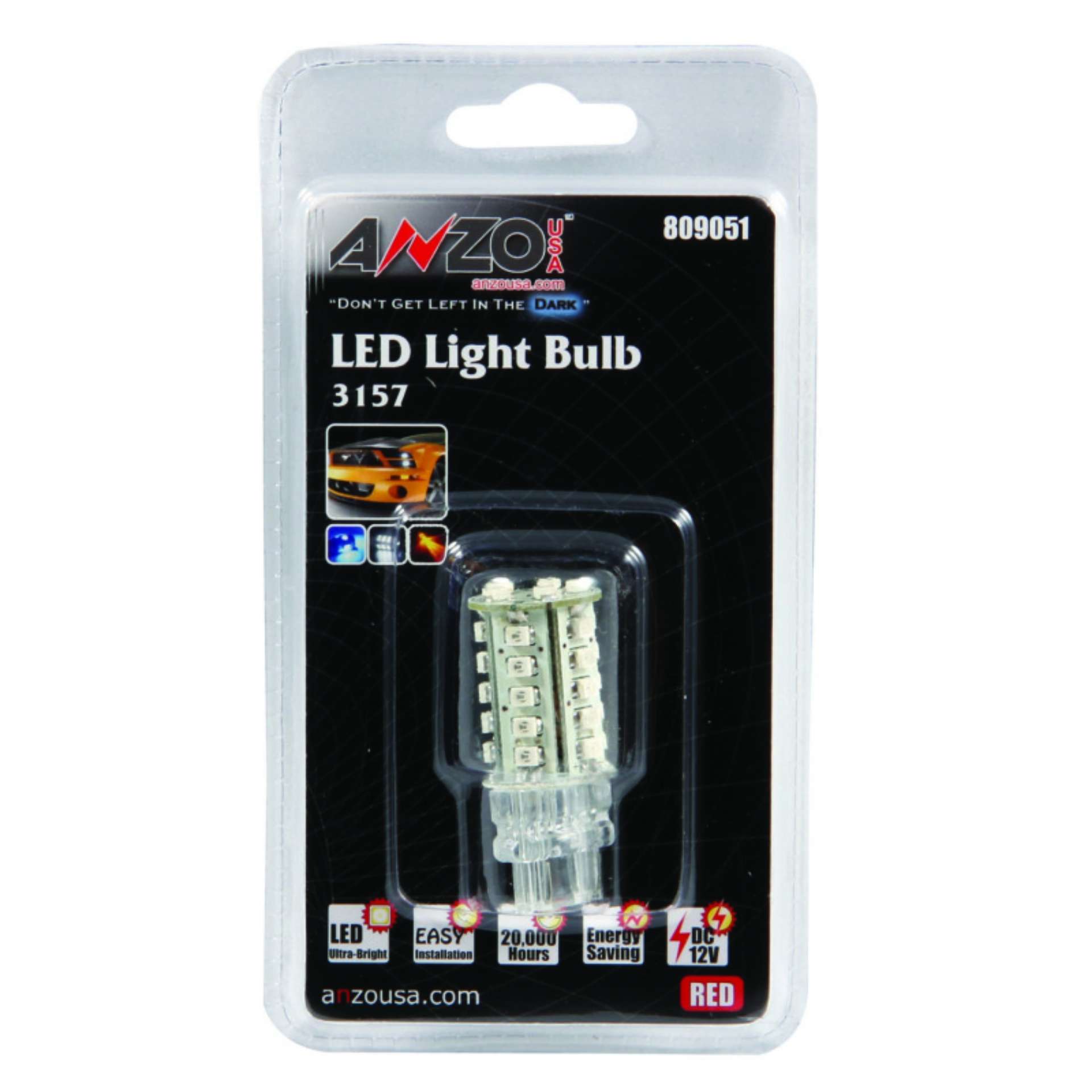 Picture of ANZO LED Bulbs Universal 3157 Red - 30 LEDs 2in Tall