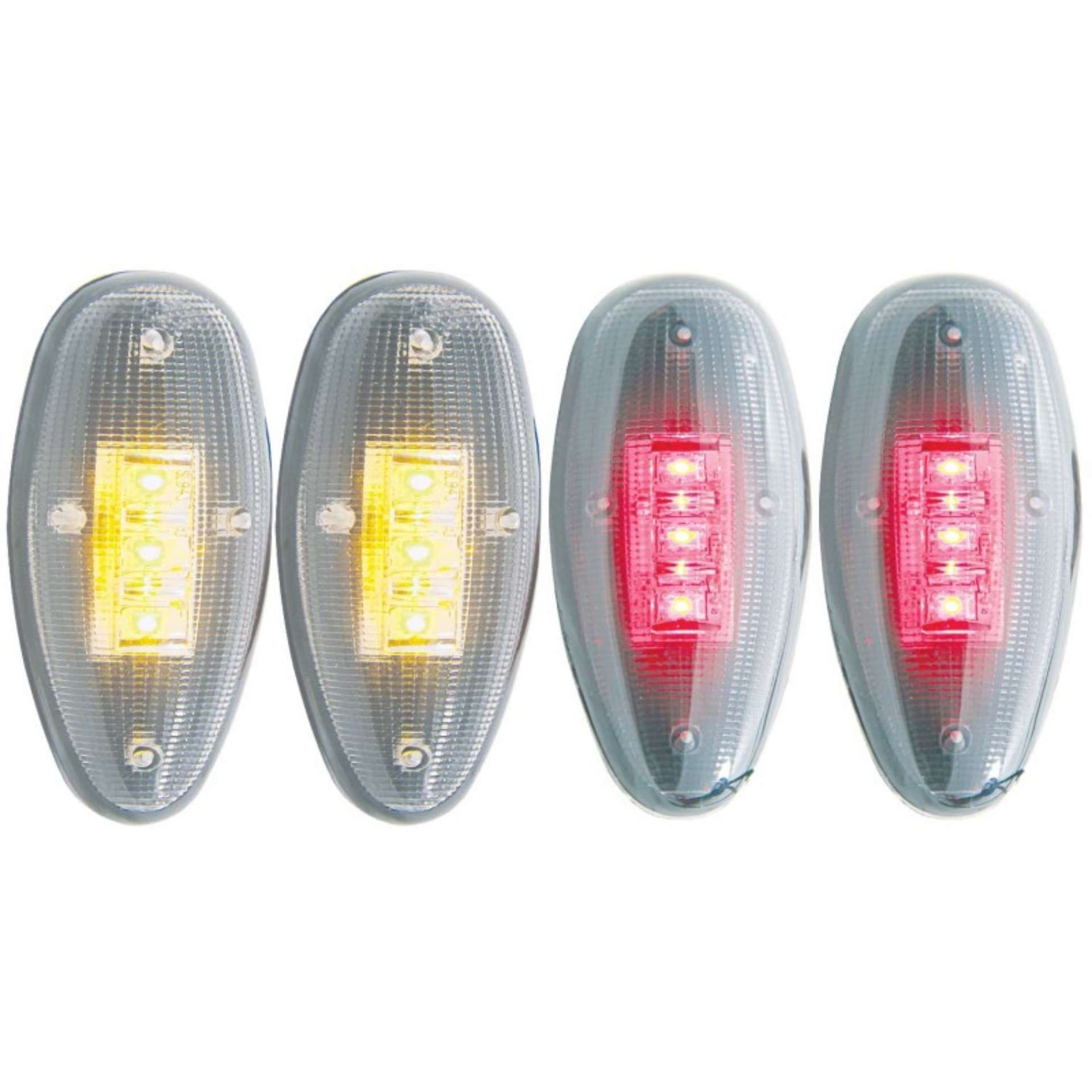 Picture of ANZO 1999-2014 Chevrolet Silverado 3500 LED Fender Light Kit Clear 2pc Amber - 2pc Red