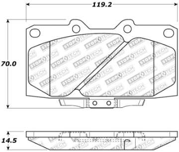 Picture of StopTech 89-96 Nissan 300ZX Sport Performance Front Brake Pads