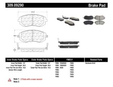 Picture of Stoptech 03-10 Subaru Forester-Impreza - 02-12 Subaru Legacy-Outback Sport Brake Pads - Front