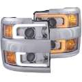 Picture of ANZO Projector Headlights 15-17 Chevrolet Silverado 2500HD - 3500HD Chrome w- Chrome Rim