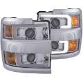 Picture of ANZO Projector Headlights 15-17 Chevrolet Silverado 2500HD - 3500HD Chrome w- Chrome Rim